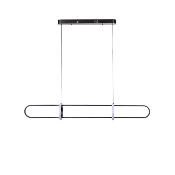 Czarna metalowa lampa wisząca LED Alken – Bizzotto