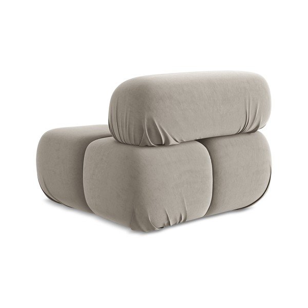 Beżowy aksamitny moduł sofy Lokua – Makamii-image-3