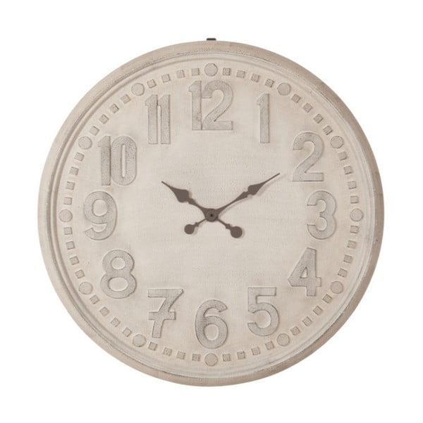 Biały ścienny zegar vintage J-Line, 90 cm