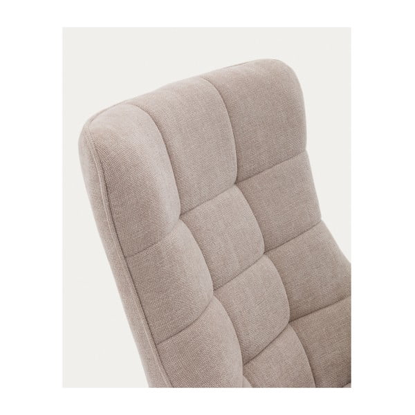 Beżowy obrotowy fotel z tkaniny szenilowej Teryl – Kave Home-image-4