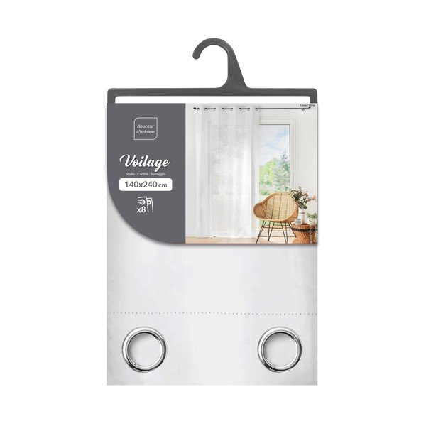 Biała firanka z woalu 140x240 cm Lissea – douceur d'intérieur-image-4