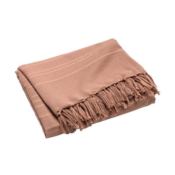 Bawełniana narzuta w kolorze terakoty 125x150 cm Lilia – douceur d'intérieur