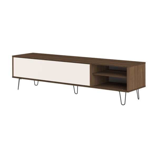 Kremowa szafka pod TV w dekorze orzecha 165x44 cm Aero − TemaHome -image-3