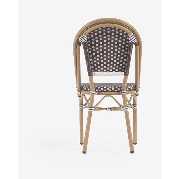 Biało-brązowe krzesło zewnętrzne Kave Home Marilyn-image-3