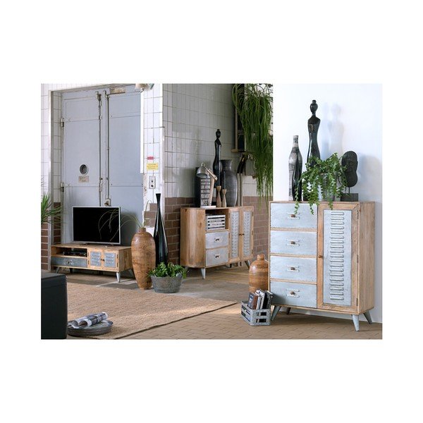 Komoda z drewna mango z 4 szufladami Canett Leipzig-image-2