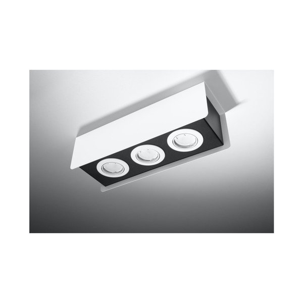 Biało-czarna lampa sufitowa Sollux Sain Trio-image-1