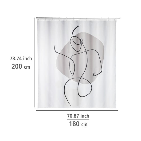 Zasłona prysznicowa 180x200 cm Ladyline – Wenko-image-1