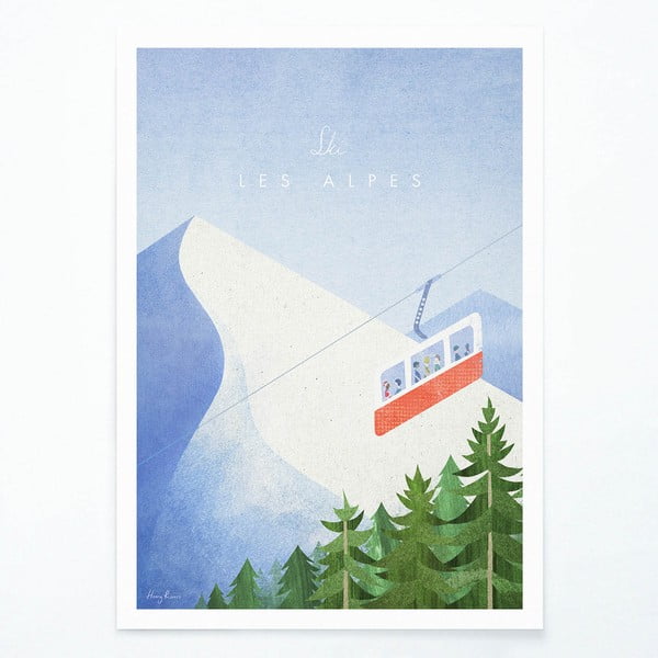 Plakat Travelposter Les Alpes, A3