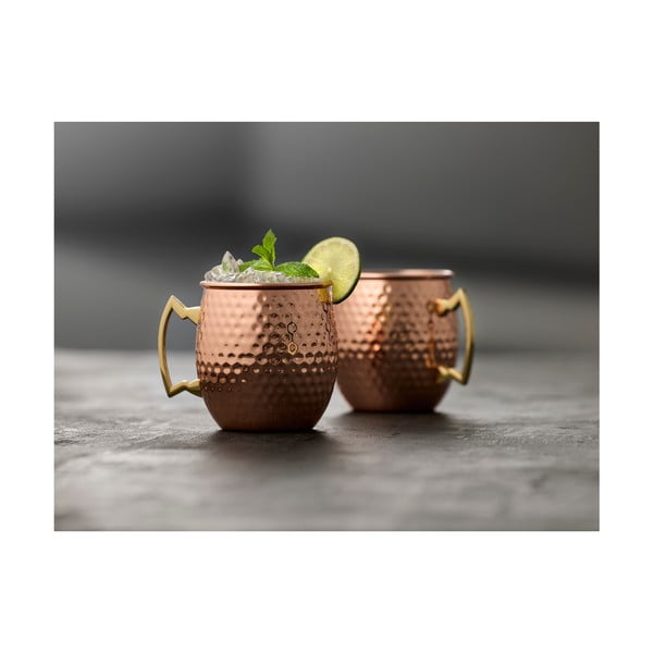 Stalowe kubki w kolorze miedzi zestaw 4 szt. 80 ml Moscow Mule – Lyngby Glas-image-1