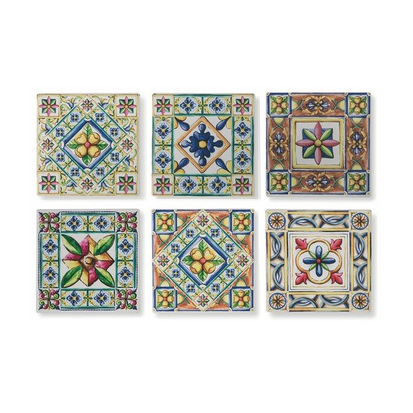 Zestaw 6 ceramicznych podkładek VDE Tivoli 1996 Costiera