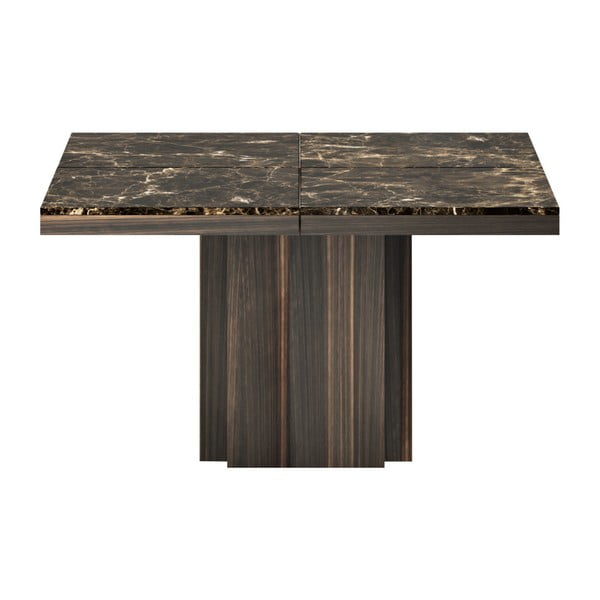 Brązowy stół z marmurowym blatem TemaHome Dusk