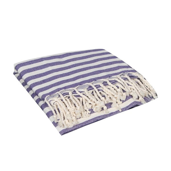 Fioletowy ręcznik hammam Akasya Purple, 90x190 cm