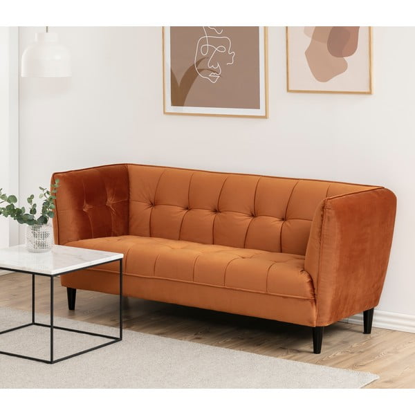 Jasnoszara aksamitna sofa Actona Jonna, 182 cm-image-1