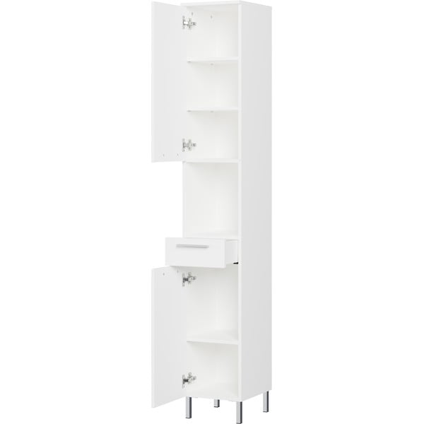 Biała wysoka szafka łazienkowa 30x190 cm Arvada – Germania-image-1