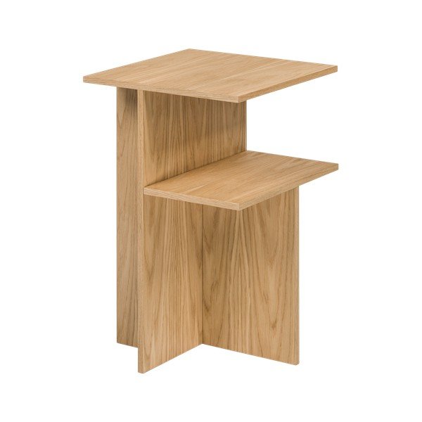Szafka nocna w dekorze dębu z półką w naturalnym kolorze Atik – noo.ma-image-3
