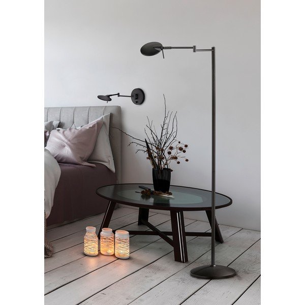 Kinkiet LED z elastyczną konstrukcją/ze ściemniaczem w kolorze matowej czerni Kazan – Trio-image-2