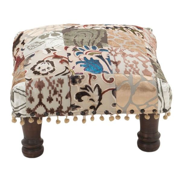 Taboret Patchwork Blue/Brown-image-1