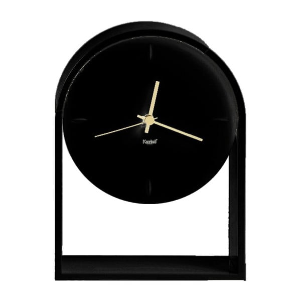 Czarny zegar stołowy Kartell Air Du Temps