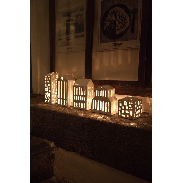 Biały ceramiczny świecznik Kähler Design Urbania Lighthouse Pantheon-image-3