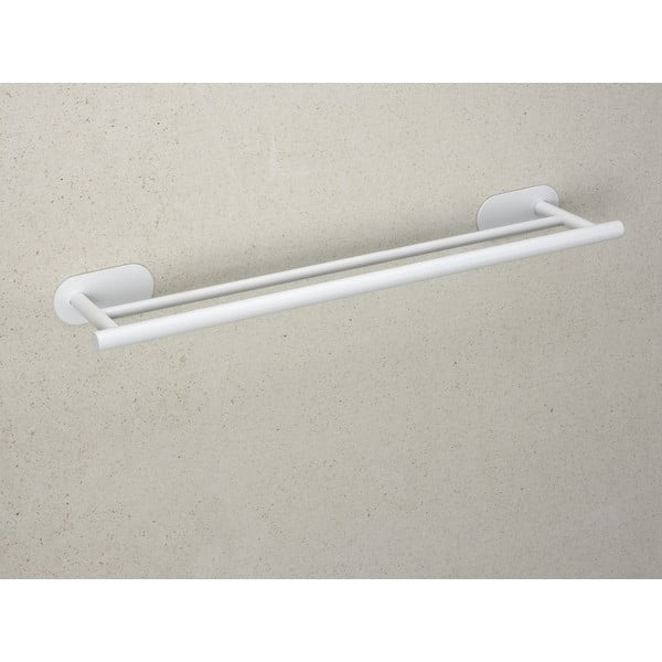 Biały samoprzylepny wieszak na ręczniki ze stali nierdzewnej Orea Duo – Wenko-image-2