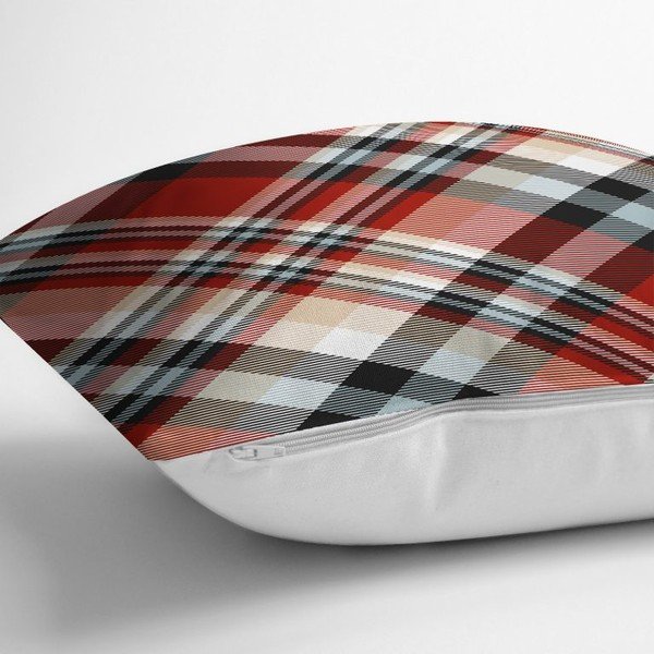 Czerwona dekoracyjna poszewka na poduszkę Minimalist Cushion Covers Flannel, 35x55 cm-image-1