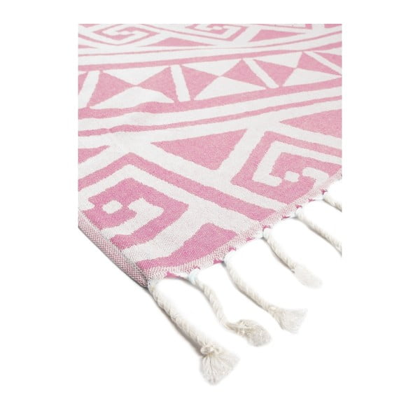 Różowy ręcznik hammam Kate Louise Mirabelle, 165x100 cm-image-1