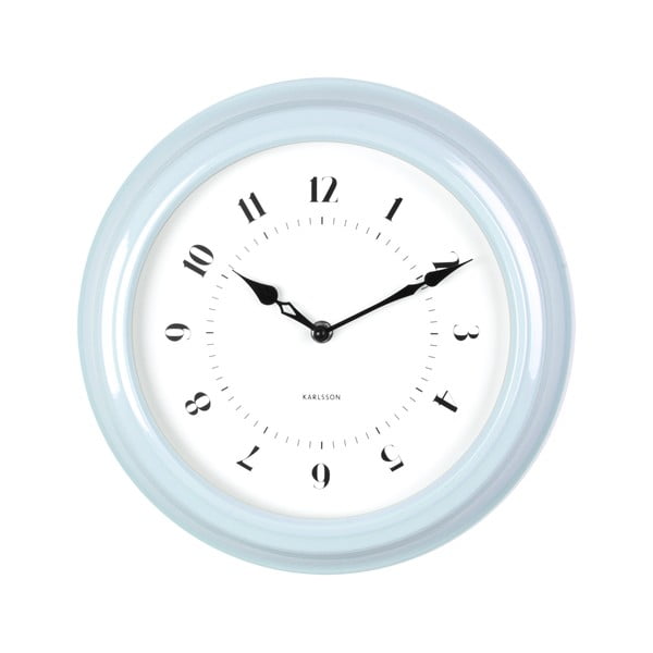 Niebieski zegar ścienny Karlsson Fifties, średnica 30 cm