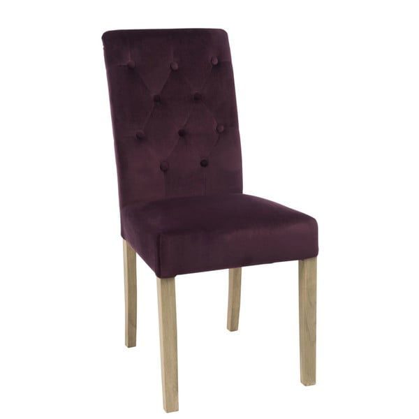 Bordowe
  aksamitne krzesło Aubergine