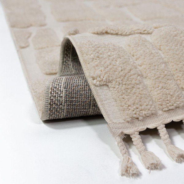 Kremowy dywan 200x300 cm Esra Cobbled – Flair Rugs-image-4
