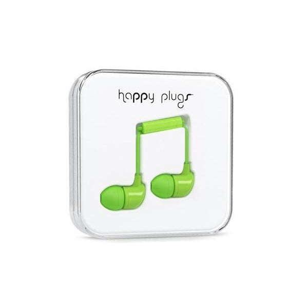 Słuchawki dokanałowe Happy Plugs, zielone