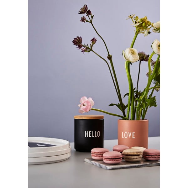 Różowy/beżowy porcelanowy kubek 300 ml Love – Design Letters-image-3