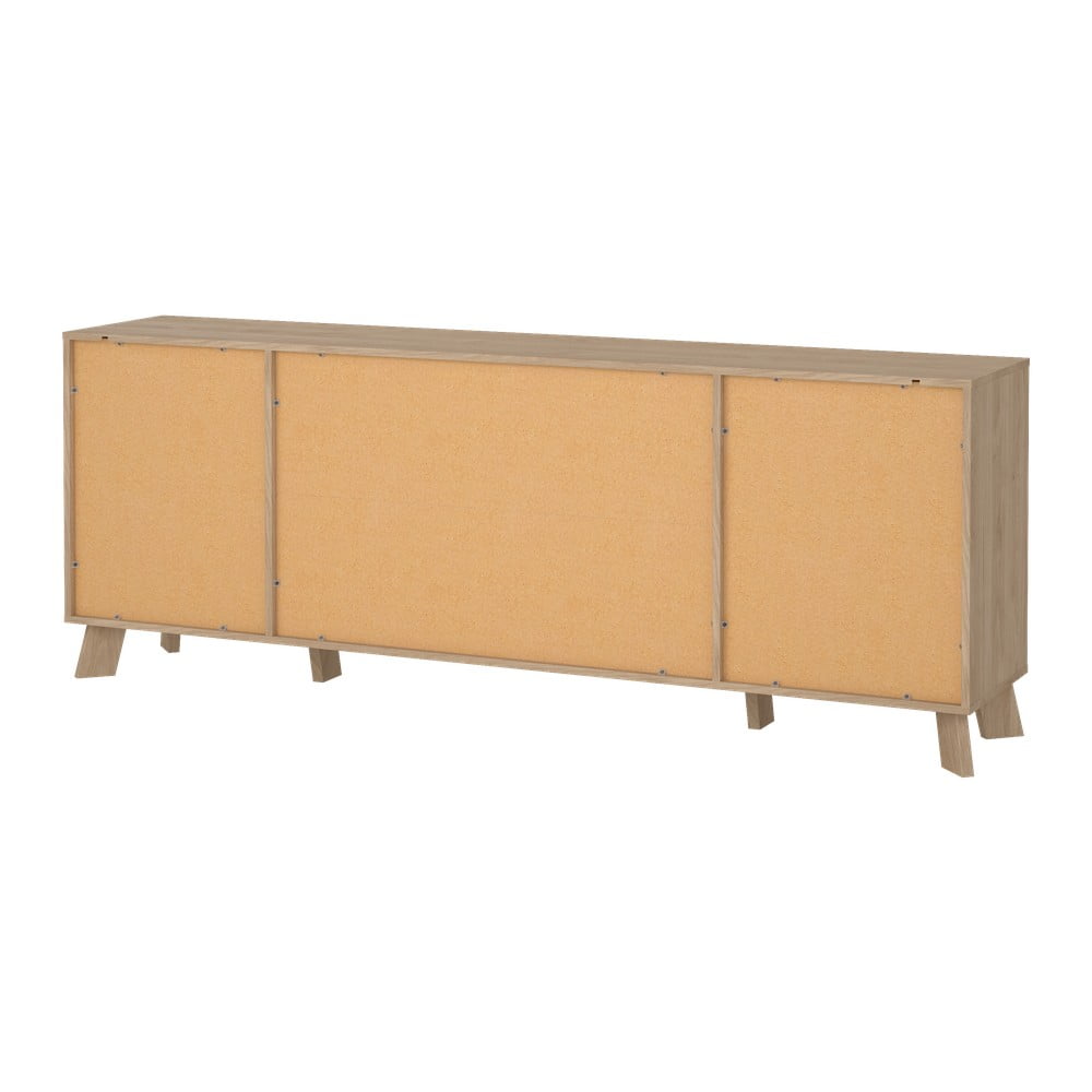 Biało-naturalna komoda w dekorze dębu 196x73x39 cm Ikast – Tvilum (zdjęcie 8)