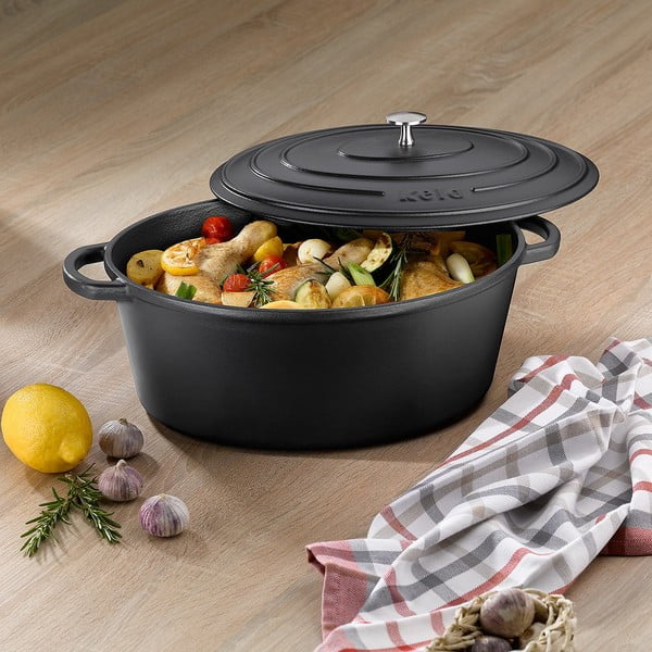 Żeliwne naczynie do pieczenia Kela Calido Oval-image-1