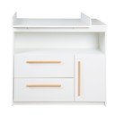 Biała niska komoda dziecięca 107x98 cm Lilo – Roba