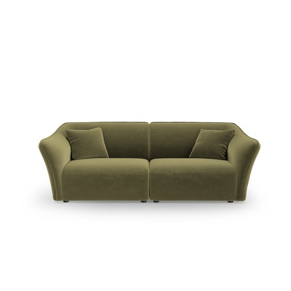 Zielona aksamitna sofa 206 cm Tokyo – Cosmopolitan Design