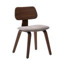 Beżowo-ciemnobrązowe krzesło w dekorze orzecha Gena – Kave Home