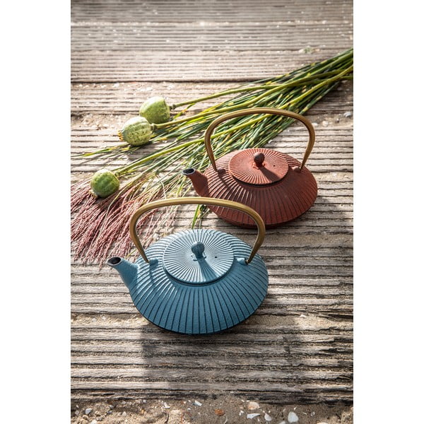 Niebieski żeliwny dzbanek do herbaty 1,1 l Linhai – Bredemeijer-image-4