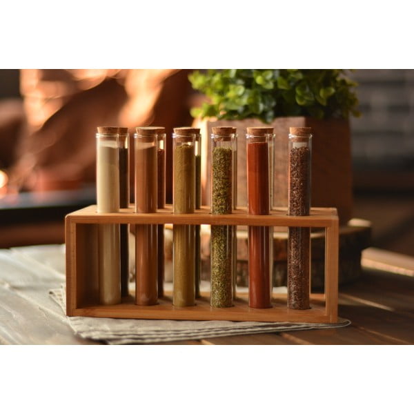 Zestaw pojemników na przyprawy 12 szt. ze stojakiem Vanilla – Bambum-image-4