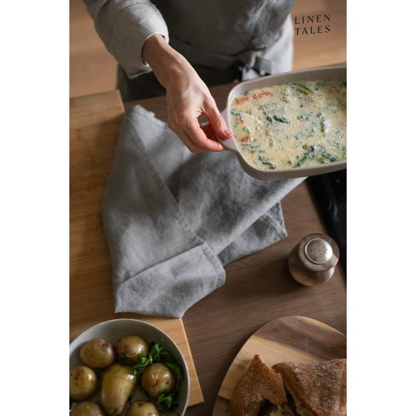 Lniana ścierka 45x65 cm Khaki – Linen Tales-image-3