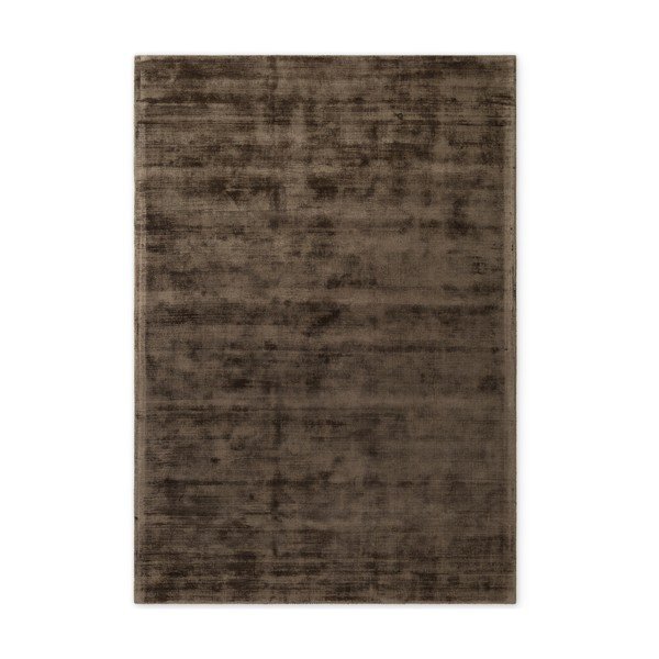Brązowy dywan z wiskozy tkany ręcznie 80x150 cm Noemi – Vikosa