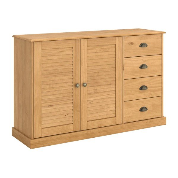 Komoda z litego drewna sosnowego w jasnym naturalnym kolorze 125x80x38 cm Edith – Støraa-image-4