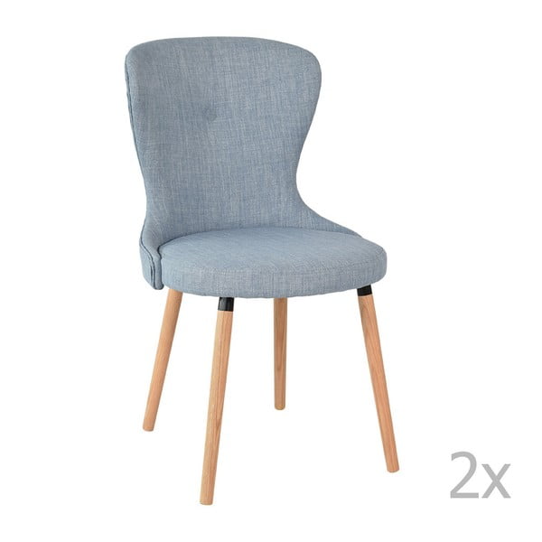 Zestaw 2 krzeseł Ordinary, szaroniebieskie