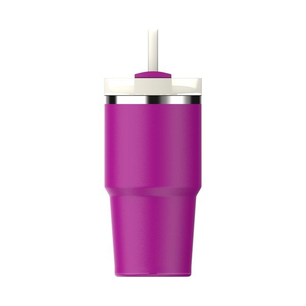 Różowy termos ze słomką ze stali nierdzewnej 600 ml Quencher H2.0 FlowState Tumbler Violet Blossom – Stanley-image-2