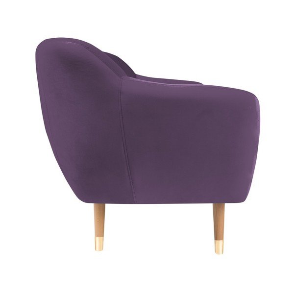 Fioletowa aksamitna sofa Mazzini Sofas Benito, 158 cm-image-3