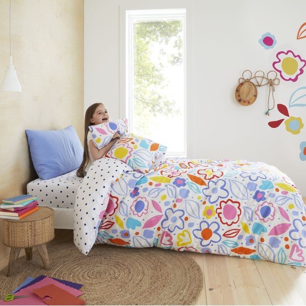 Bawełniana pościel dziecięca 200x135 cm Blomme Floral – Pineapple Elephant-image-4