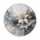 Niebiesko-szary okrągły dywan odpowiedni do prania ø 100 cm Golden Lilly – Mila Home