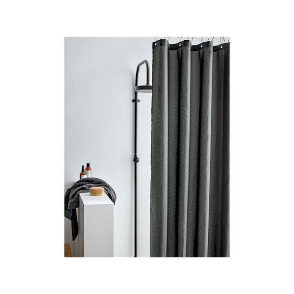 Szara zasłona łazienkowa Södahl Leo, 180x200 cm-image-1