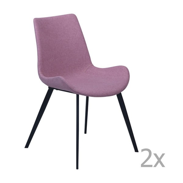 Zestaw 2 różowych krzeseł DAN– FORM Hype
