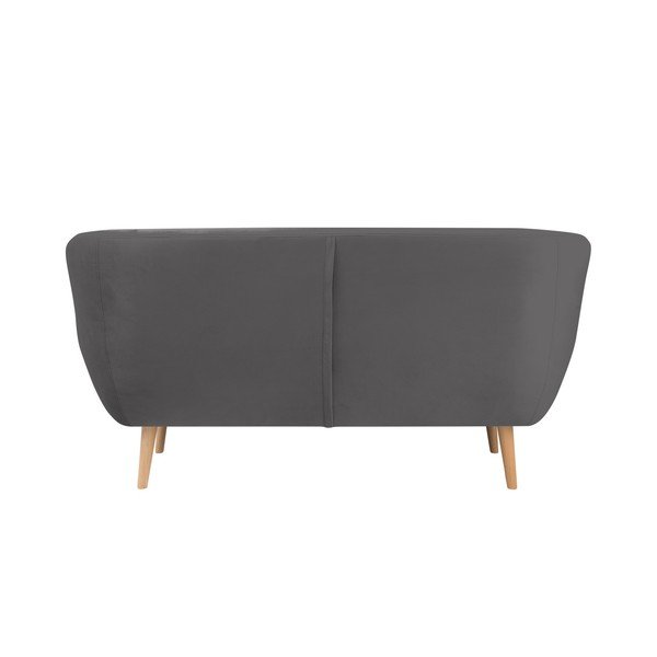 Szara sofa 2-osobowa Mazzini Sofas Benito-image-1