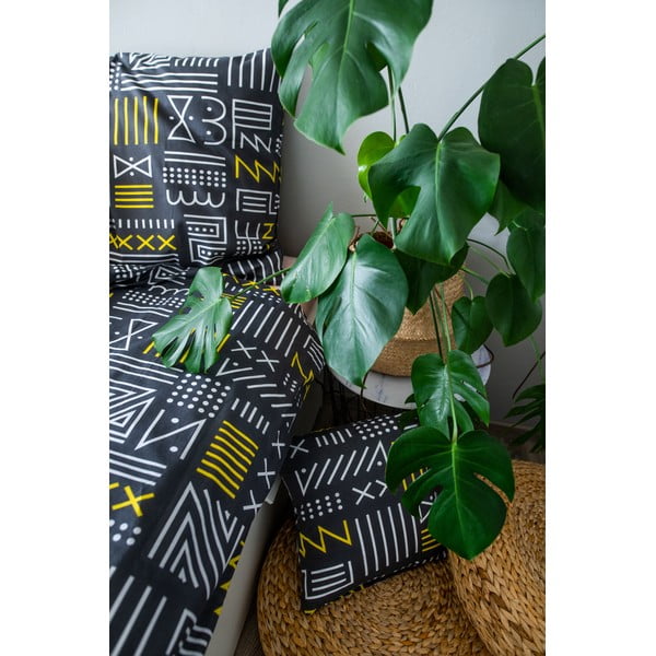 Szara bawełniana pościel jednoosobowa 140x200 cm LP Dita Runy – Cotton House-image-1